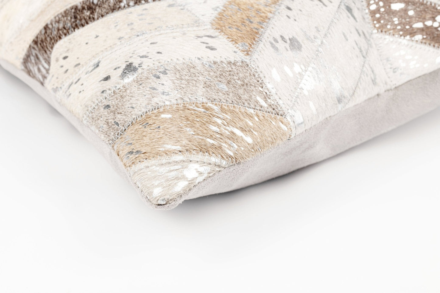 Canvello Genuine Cowhide Leather Decorative Throw Pillows - Handmade Patchwork Boho Accent Pillows For Sofa, Couch, Bed, Chair - Western Southwestern Farmhouse Pillow Covers With Feather Down Insert Included