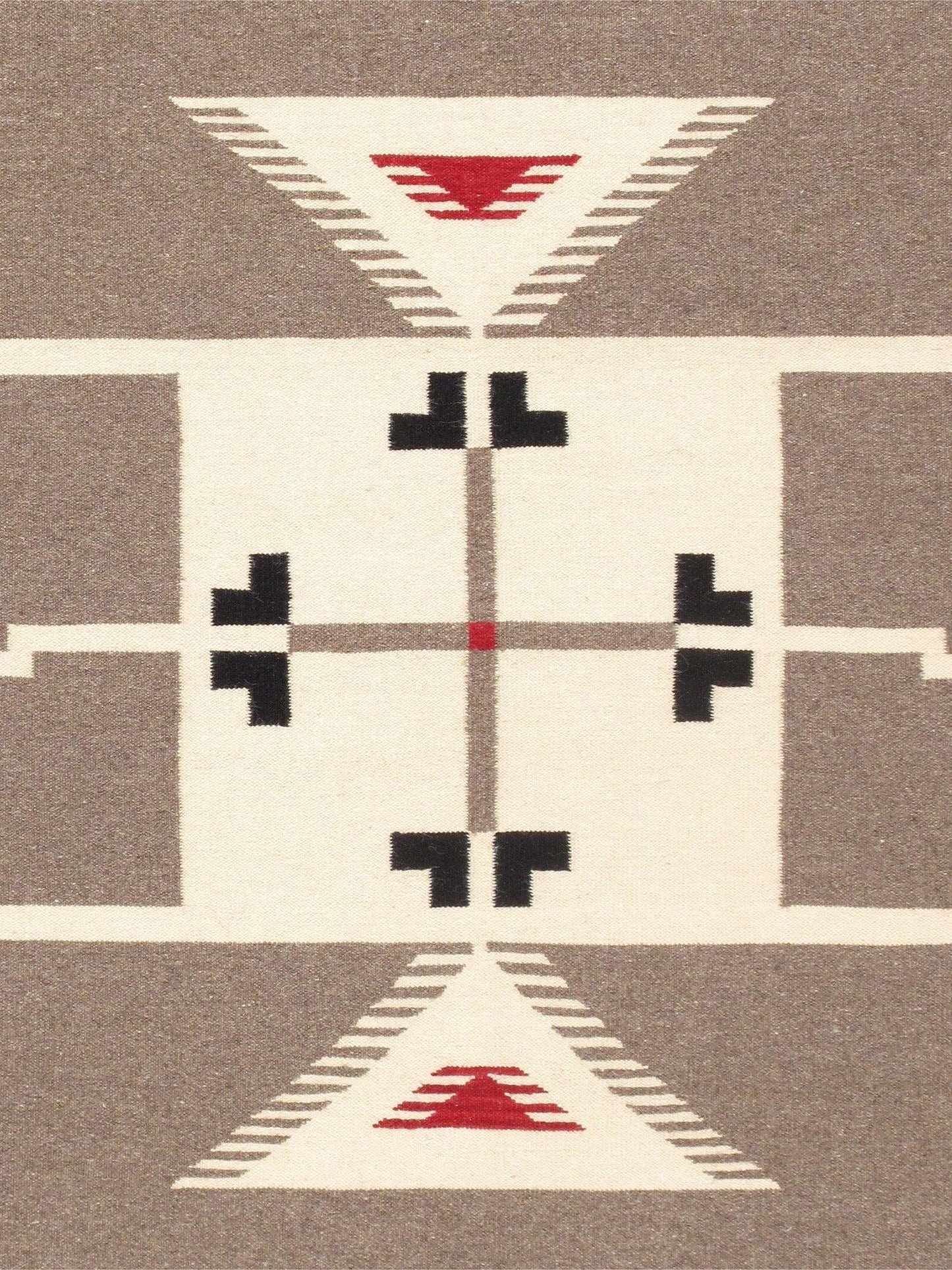 Canvello Navajo Style Hand-Woven Wool Mocha Area Rug- 8'2" X 9'10"