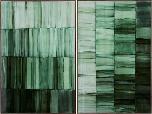 Rich Forest Green Modern Framed Wall Art for modern gallery walls