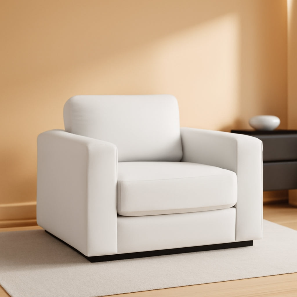 39 Inch Oversized Chenille Upholstered Accent Chair