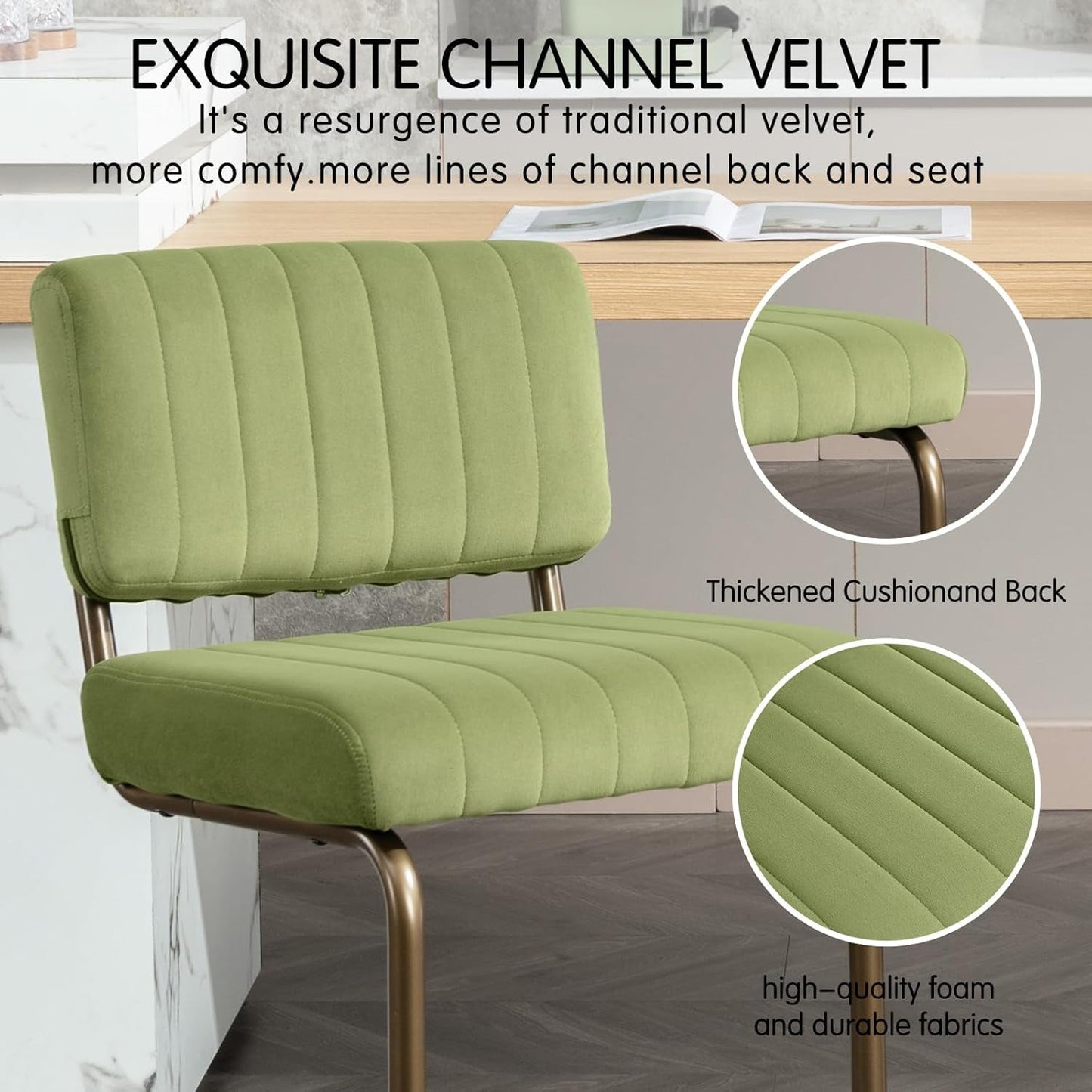 24 Inch Counter Height Velvet Bar Stools With Back Set of 3