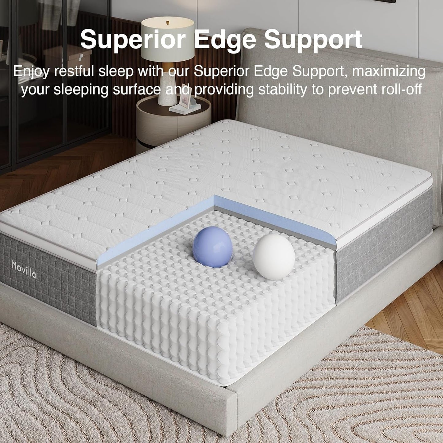 Queen Size Hybrid Mattress Gel Memory Foam Certipur US Certified