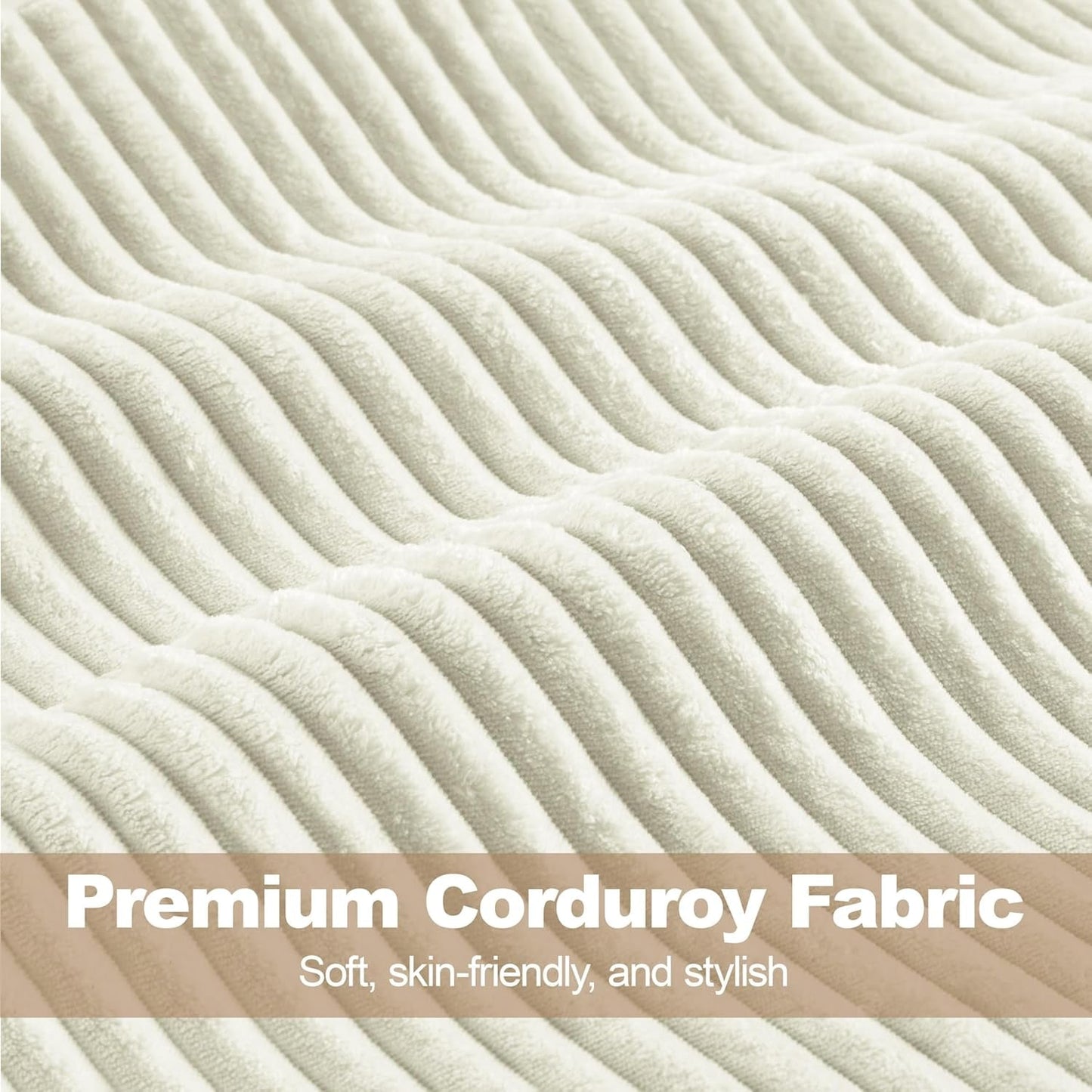 Beige Corduroy Barrel Chair With Pocket Coil Support