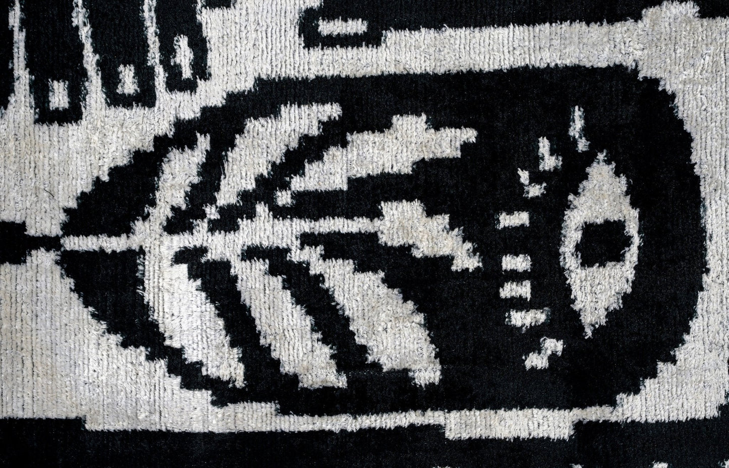 Handmade Velvet Throw Pillow with Black and White Abstract Eye Design - High-Quality 20x20 Inch Decorative Accent with Premium Down Feather Insert