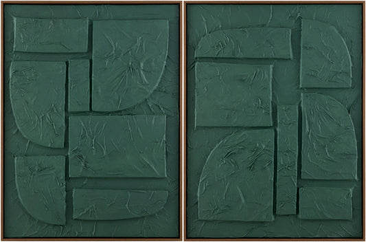 Soft Deep Teal Modern Framed Wall Art for modern gallery walls