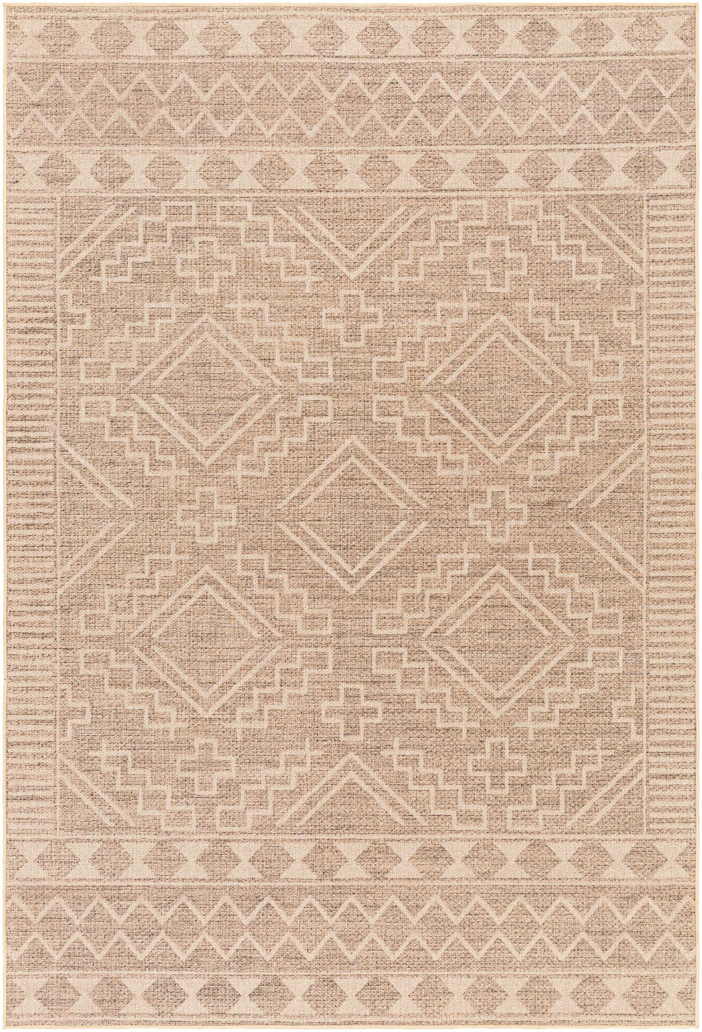Halle Beige Washable Area Rug - Clearance