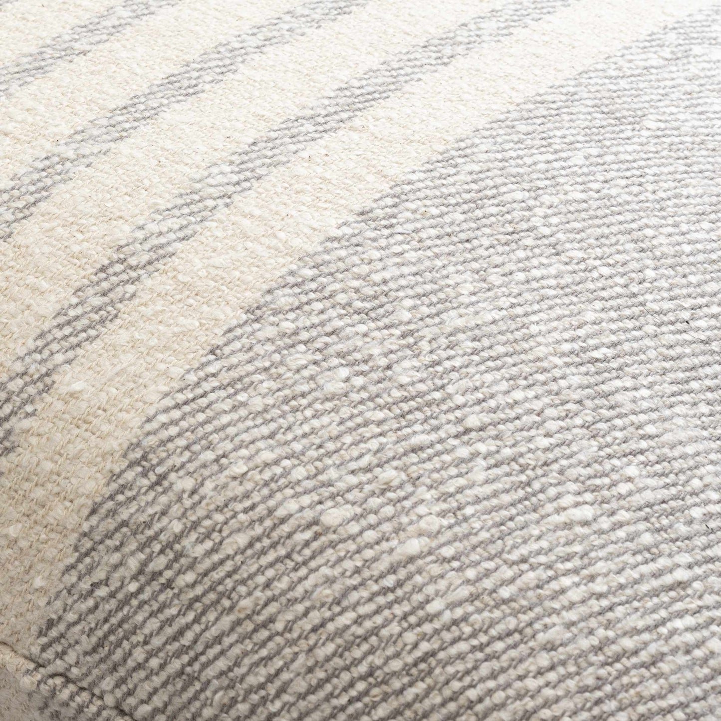 Cavira Beige Raised Curved Stitch Modern Cotton Accent Pillow